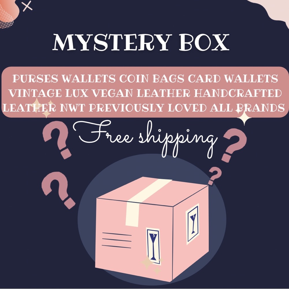 NEW AND PREVIOUSLY LOVED BAGS INCLUDED.
 PURSES AND WALLETS MYSTERY BOX #1👛👜